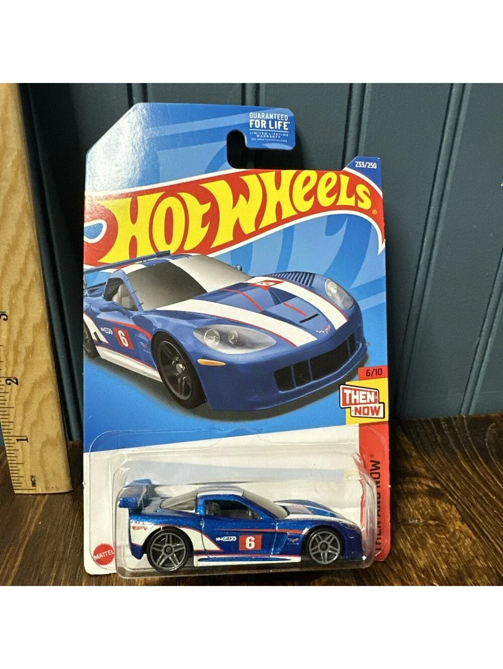 HOT WHEELS BLUE 2022 #233 CHEVROLET CHEVY CORVETTE C6R SPORTS CAR HOT ROD RACER